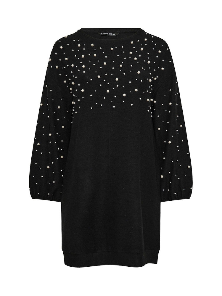Schwarz - Evans Kleid mit Perlenbesatz - Bild 5 von 5 Schwarz - Evans Kleid mit Perlenbesatz - Bild 5 von 5