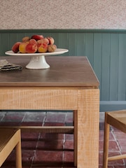 Laura Ashley Washed Oak Braystone 6-8 Seater Fixed Dining Table - Image 2 of 5
