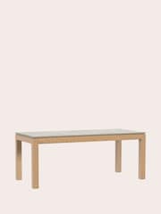 Laura Ashley Washed Oak Braystone 6-8 Seater Fixed Dining Table - Image 4 of 5
