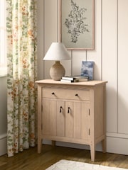 Laura Ashley Washed Oak Calford 2 Door 1 Drawer Cabinet - Image 1 of 6