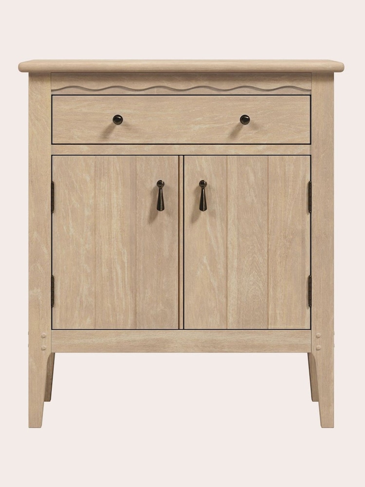 Laura Ashley Washed Oak Calford 2 Door 1 Drawer Cabinet - Image 2 of 6