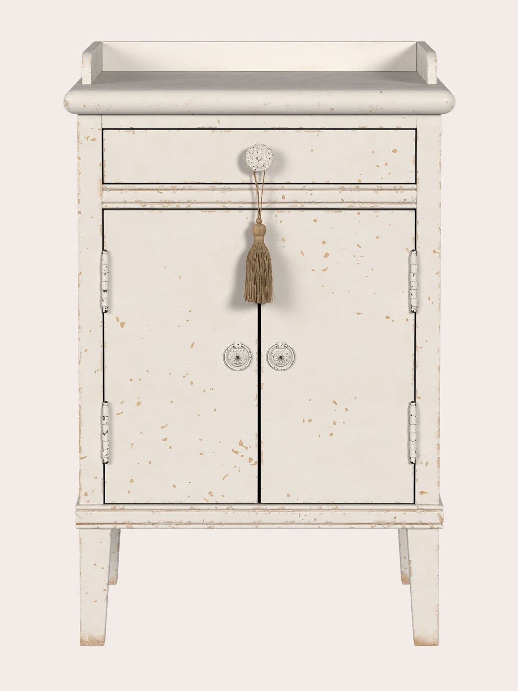 Buy Laura Ashley Antique White Annaside 2 Door 1 Drawer Bedside