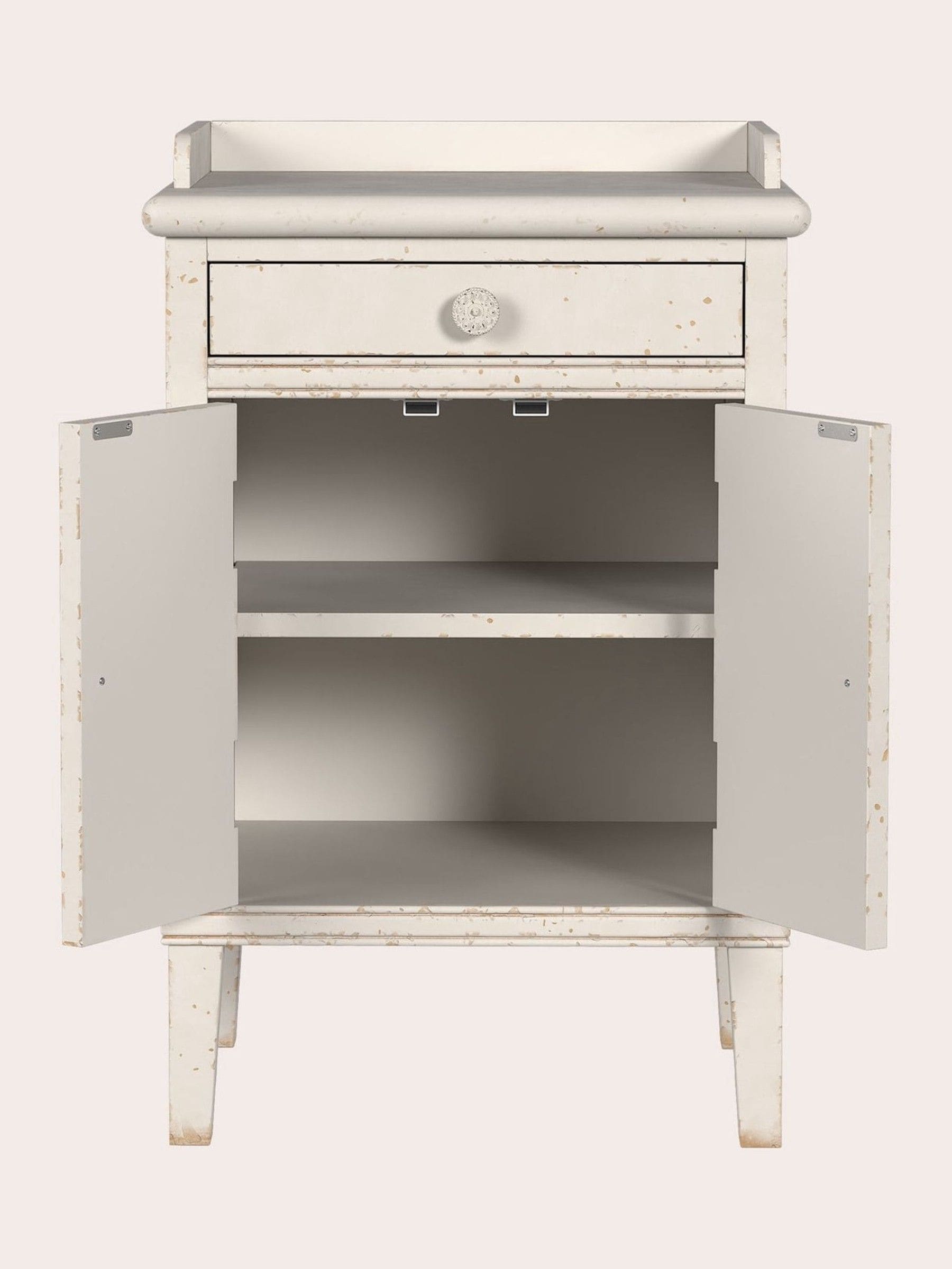 Buy Laura Ashley Antique White Annaside 2 Door 1 Drawer Bedside