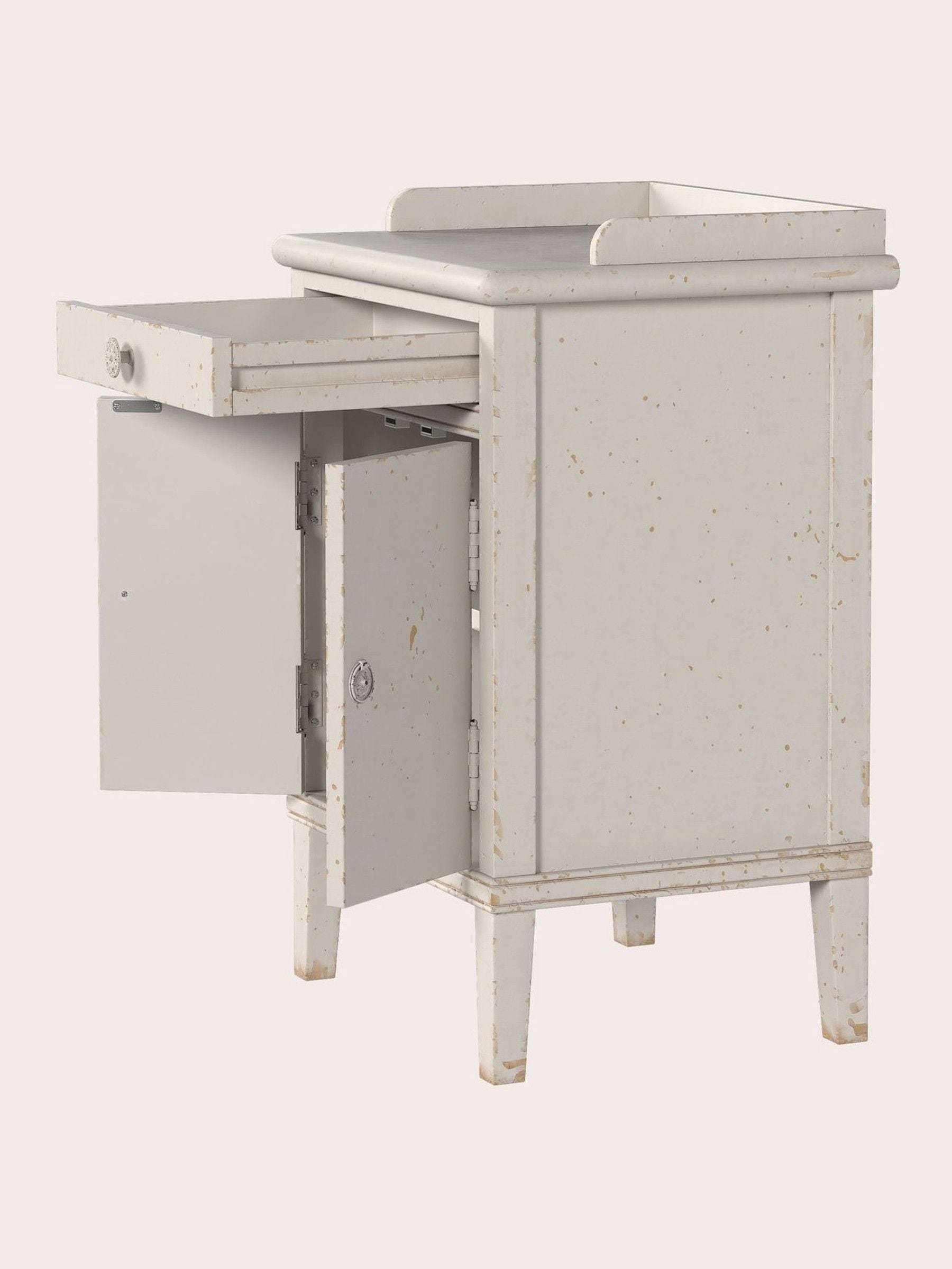 Buy Laura Ashley Antique White Annaside 2 Door 1 Drawer Bedside