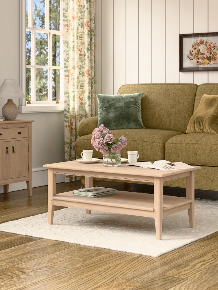 Laura Ashley Washed Oak Calford Coffee Table - Image 1 of 4