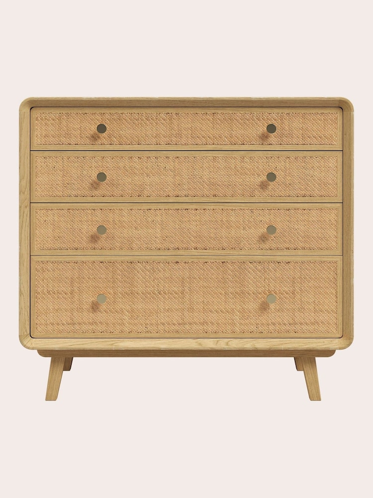 Laura Ashley Natural Millen 4 Drawer Chest of Drawers - Image 2 of 4
