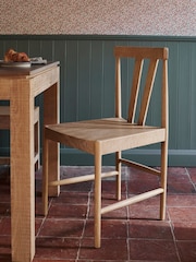 Laura Ashley Washed Oak Braystone Pair Of Dining Chairs - Image 1 of 5