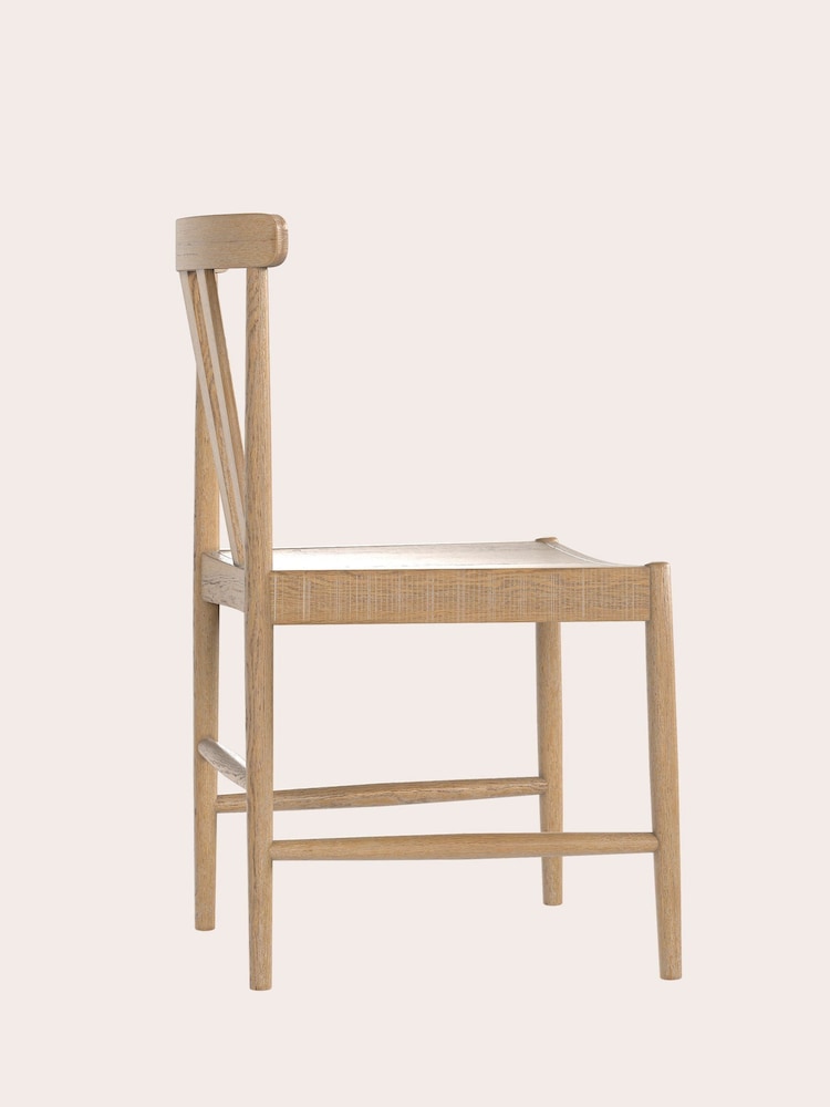 Laura Ashley Washed Oak Braystone Pair Of Dining Chairs - Image 5 of 5