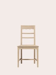 Laura Ashley Washed Oak Calford Pair Of Dining Chairs - Image 3 of 5