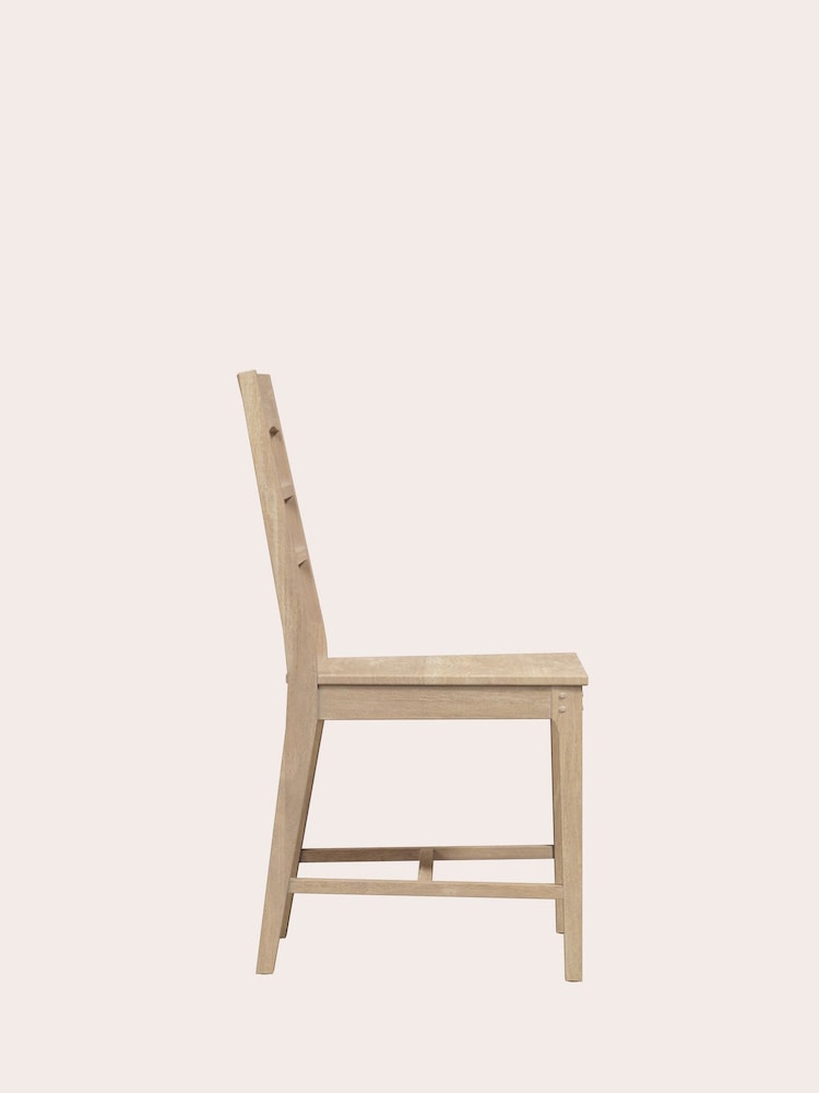 Laura Ashley Washed Oak Calford Pair Of Dining Chairs - Image 5 of 5