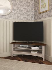 Laura Ashley Soft Truffle Dark Chestnut Hapton TV Up to 50 inch, Corner Unit - Image 1 of 5