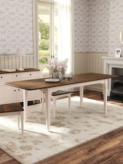 Laura Ashley Soft Truffle Dark Chestnut Hapton 6-8 Seater Extending Dining Table - Image 1 of 4