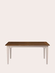 Laura Ashley Soft Truffle Dark Chestnut Hapton 6-8 Seater Extending Dining Table - Image 2 of 4