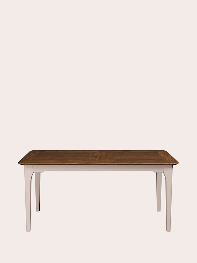 Laura Ashley Soft Truffle Dark Chestnut Hapton 6-8 Seater Extending Dining Table - Image 2 of 4