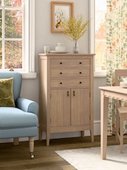 Laura Ashley Washed Oak Calford 2 Door 3 Drawer Cabinet - Image 2 of 6