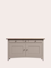 Laura Ashley Soft Truffle Dark Chestnut Hapton 2 Door 3 Drawer Sideboard - Image 2 of 4