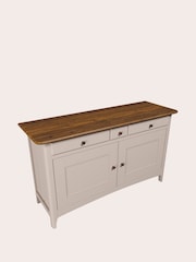 Laura Ashley Soft Truffle Dark Chestnut Hapton 2 Door 3 Drawer Sideboard - Image 4 of 4