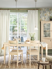 Laura Ashley Washed Oak Calford 4-6 Seater Fixed Dining Table - Image 1 of 5