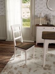 Laura Ashley Soft Truffle Dark Chestnut Hapton Pair Of Dining Chairs - Image 1 of 4