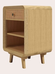 Laura Ashley Oak Millen 1 Drawer Bedside Chest - Image 3 of 4