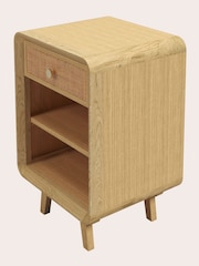 Laura Ashley Oak Millen 1 Drawer Bedside Chest - Image 4 of 4