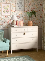 Laura Ashley Antique White Annaside 3+3 Drawer Chest - Image 1 of 4