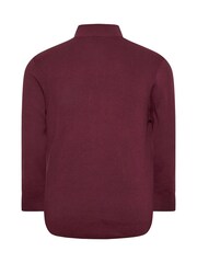 BadRhino Big & Tall Burgundy Red Milano Quarter Zip 100% Cotton Jumper - Image 3 of 3