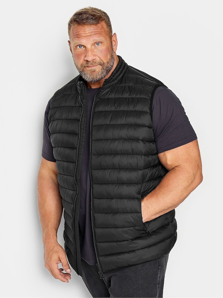 BadRhino Big & Tall Black Puffer Gilet - Image 1 of 5