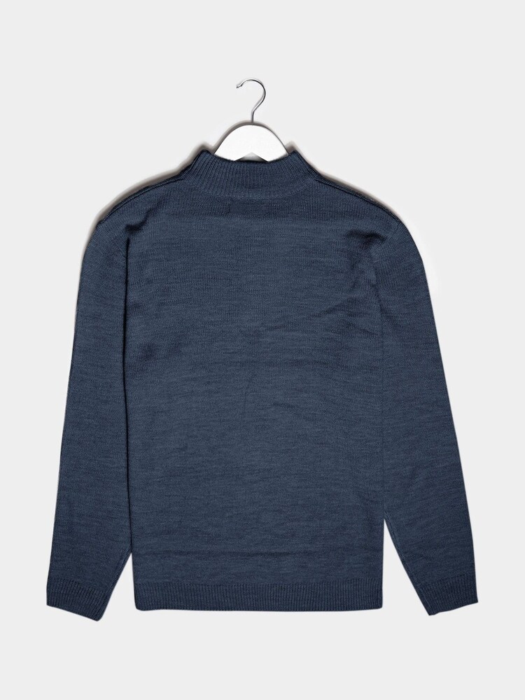 BadRhino Big & Tall Blue Full Zip Knitted Jumper - Image 3 of 3 BadRhino Big & Tall Blue Full Zip Knitted Jumper - Image 3 of 3