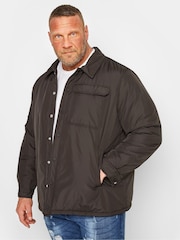 BadRhino Big & Tall Black Button Up Jacket - Image 1 of 4