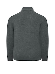 BadRhino Big & Tall Grey Chenile Quarter Zip Jumper - Image 3 of 3