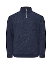 BadRhino Big & Tall Blue Chenille Quarter Zip Jumper - Image 2 of 3