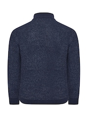 BadRhino Big & Tall Blue Chenille Quarter Zip Jumper - Image 3 of 3