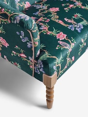 Cath Kidston Birds and Berries Bottle Green Rodeo Small 2 Seater Sofa - Image 3 of 8
