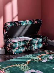 Cath Kidston Birds and Berries Bottle Green Mallow Storage Ottoman - Image 2 of 9