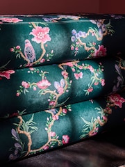 Cath Kidston Birds and Berries Bottle Green Mallow Storage Ottoman - Image 3 of 9