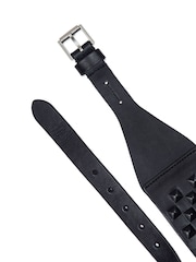 AllSaints Black 25-75Mm Tapered Injected Pyramid Stud Belt - Image 3 of 3