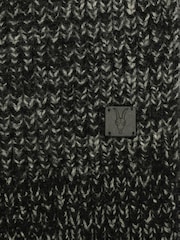 AllSaints Black Marled Knit Scarf - Image 4 of 4