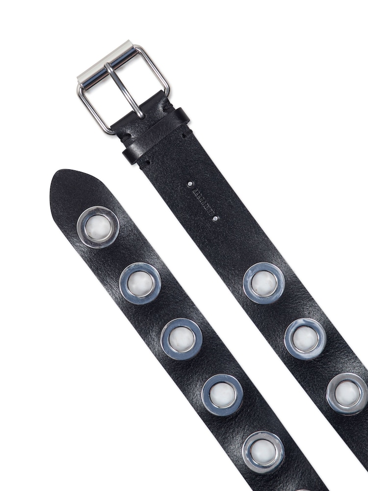 AllSaints Black 42Mm Eyelet Belt - Image 3 of 3