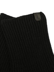AllSaints Black Ribbed Fingerless Gloves - Image 3 of 4