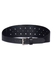 AllSaints Black 75Mm Studded Tapered Waist Belt - Image 2 of 3