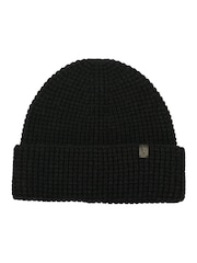 AllSaints Grey Waffle Stitch Beanie - Image 2 of 4