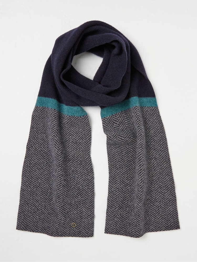 FatFace Grey Lambswool Scarf - Image 1 of 2