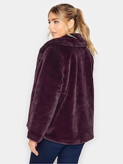 M&Co Red Faux Fur Coat - Image 3 of 4