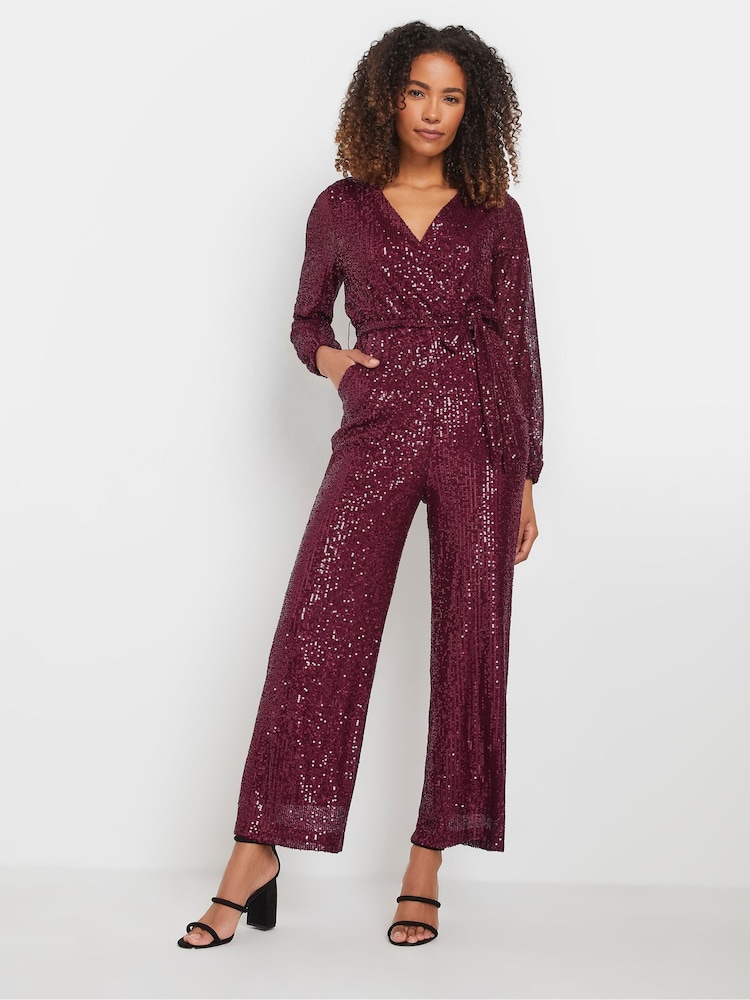 M&Co Sequin Wrap Jumpsuit - Bild 1 von 5 M&Co Sequin Wrap Jumpsuit - Bild 1 von 5