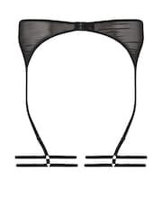 Yours Curve Black Eleanor Embellished Thigh Harness Bra - Image 3 of 3