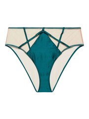 Yours Curve Blue Ramona Strap High Waist Briefs - Image 1 of 2