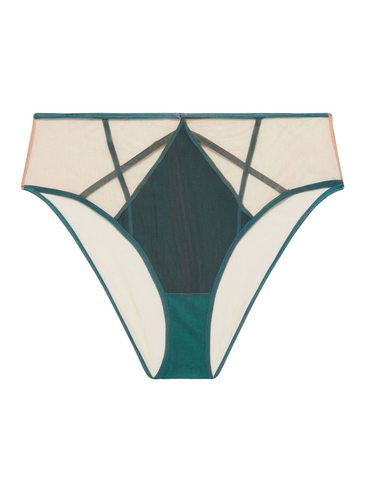 Yours Curve Blue Ramona Strap High Waist Briefs - Image 2 of 2