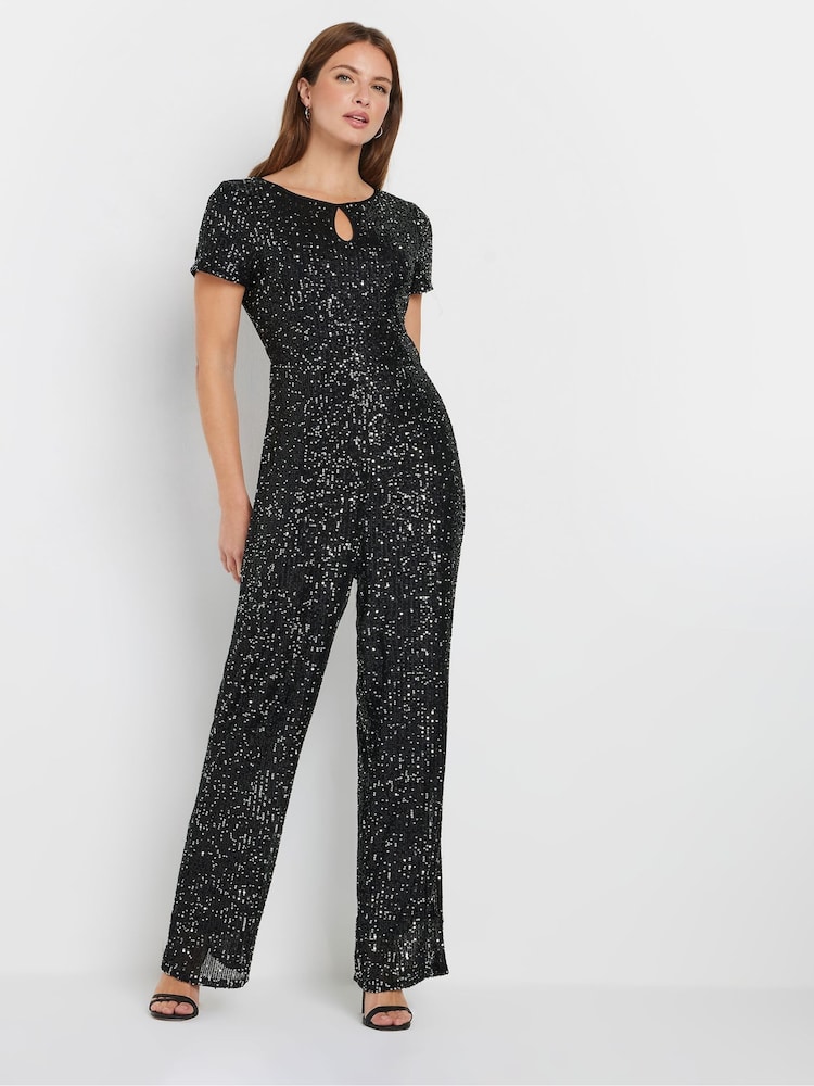 M&Co Keyhole Sequin Jumpsuit - Bild 1 von 5 M&Co Keyhole Sequin Jumpsuit - Bild 1 von 5