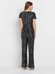 M&Co Silver Keyhole Sequin Jumpsuit - Image 2 of 5